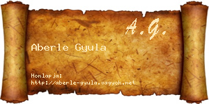 Aberle Gyula névjegykártya
