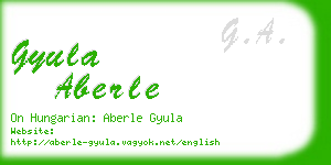 gyula aberle business card